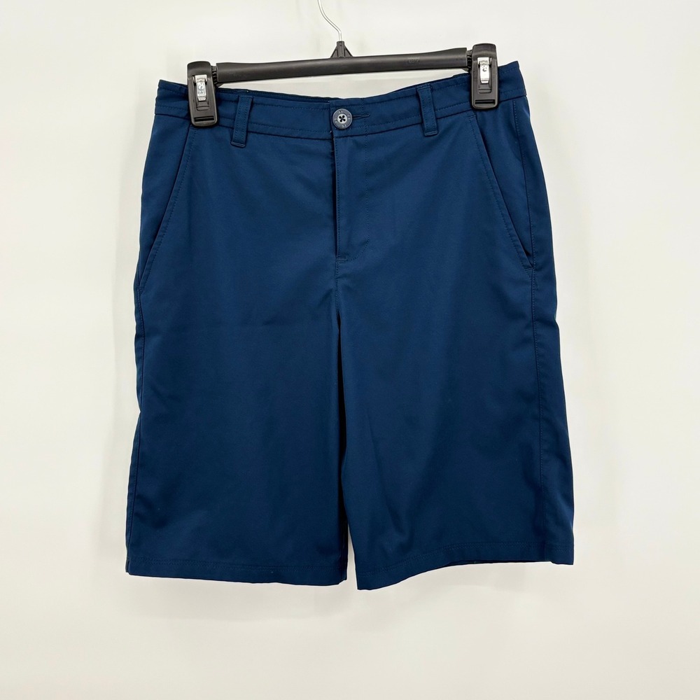 Under Armour Boys Navy Blue Golf Shorts‎ Loose Fit Size 16 Style Performance